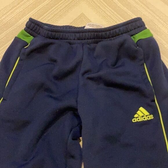 Adidas Navy Blue with Colors Boys Athletic Pants - Picture 4 of 6